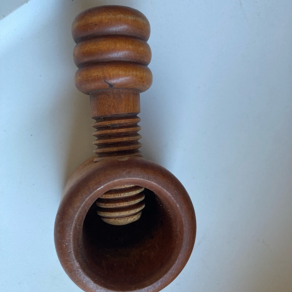 Wooden Nut Cracker Hand Turn primitive style